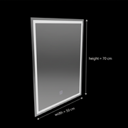 Lustro prostokątne LED 50x70cm FRAME Basic Touch