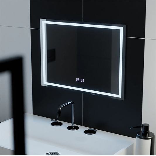 Lustro prostokątne LED, 70x50cm, RADIANTE Touch, system odmgławiania, możliwość ściemniania