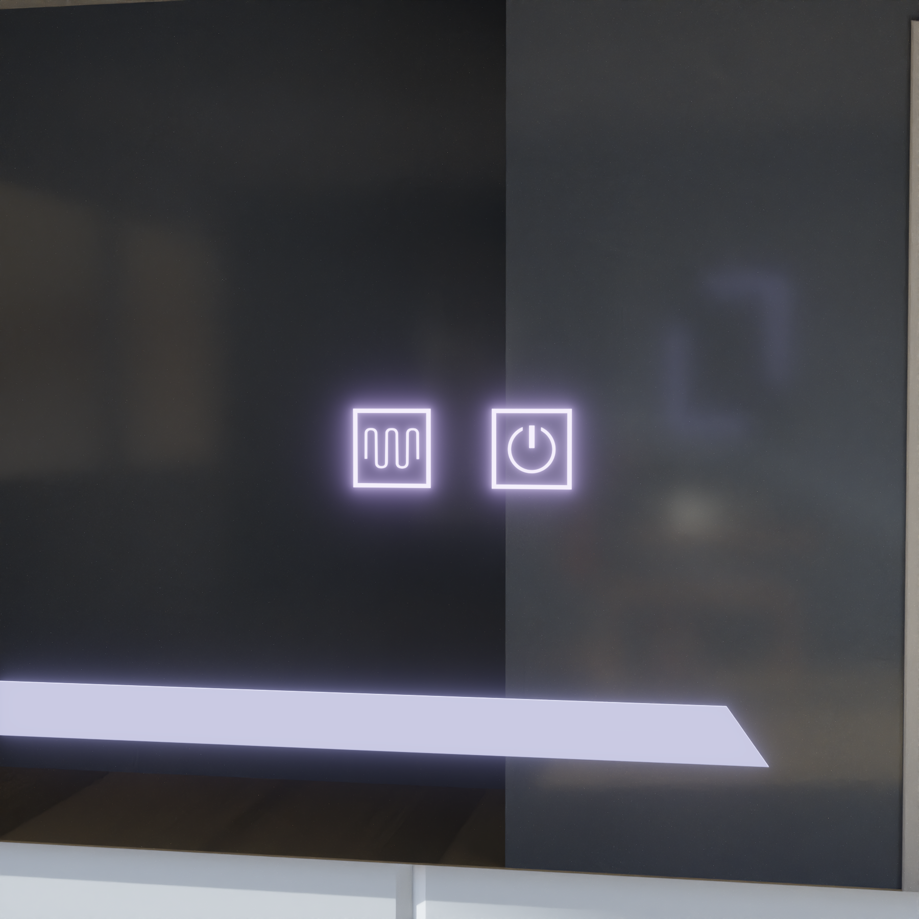 Prostokątne lustro LED, 80x60cm, ECLISSA Touch, system odmgławiania, ściemniane lustra Korman E Domyślny tytuł Alessandro Design