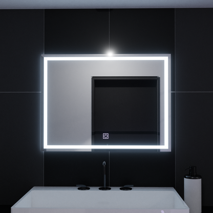 Prostokątne lustro LED, 80x60cm, FRAME Basic Touch Lustra Korman C Domyślny tytuł Alessandro Design