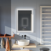 Prostokątne lustro LED, odmgławiacz, 50x70cm, lusterka ADIS Basic Touch Korman E Domyślny tytuł Alessandro Design