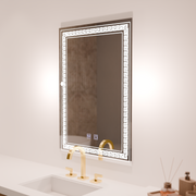 Prostokątne lustro LED, 60x80cm, Touch Vivido, system odmgławiania, ściemniane lustra Korman E Domyślny tytuł Alessandro Design