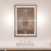 Prostokątne lustro LED, 60x80cm, Touch Vivido, system odmgławiania, ściemniane lustra Korman E Domyślny tytuł Alessandro Design