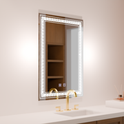 Prostokątne lustro LED, 60x80cm, Touch Vivido, system odmgławiania, ściemniane lustra Korman E Domyślny tytuł Alessandro Design