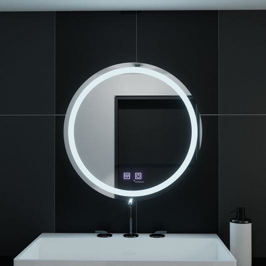 Okrągłe lustro LED, 60 cm, światło dotykowe, system odmgławiania, ściemniane lustra Korman E Domyślny tytuł Alessandro Design