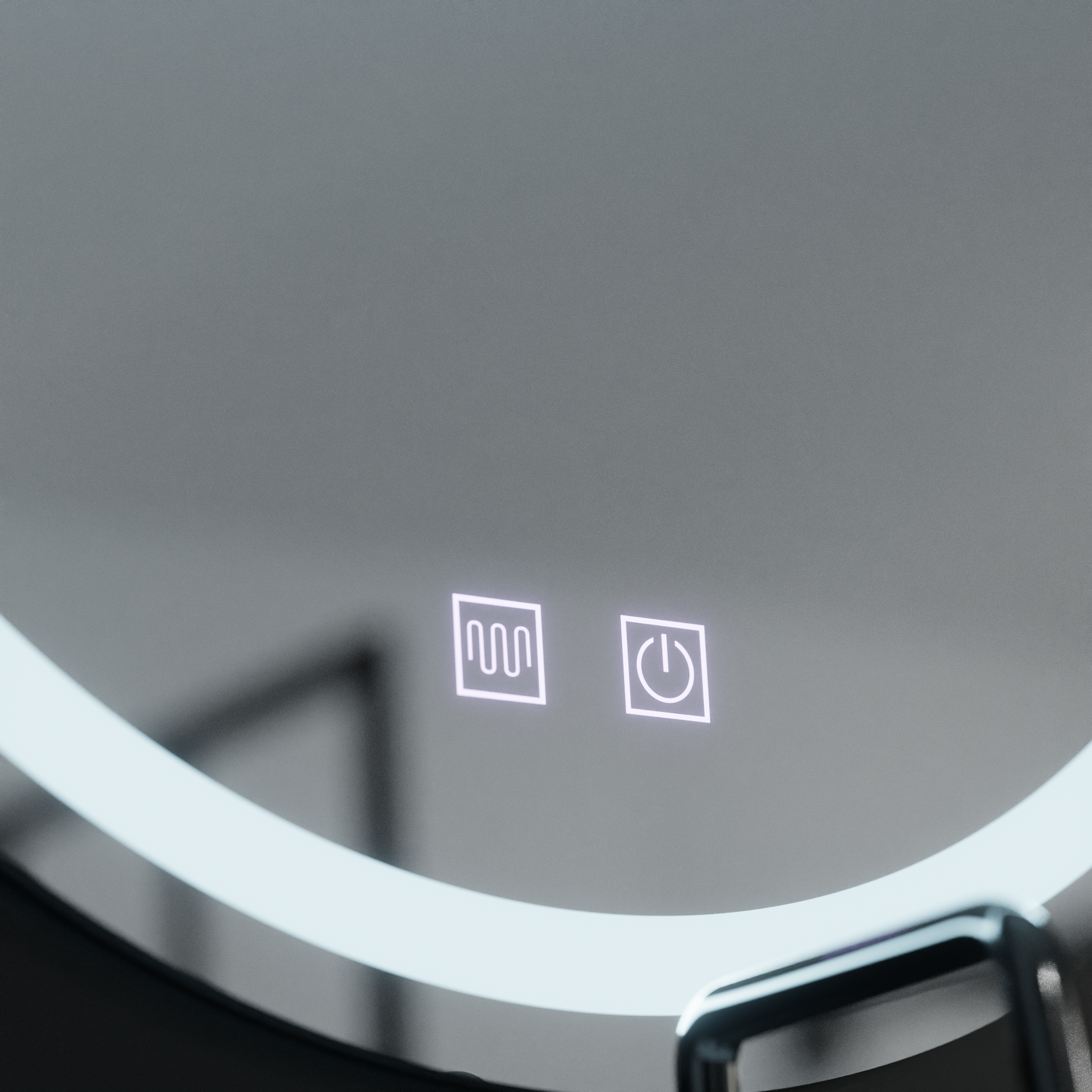 Okrągłe lustro LED, 60 cm, światło dotykowe, system odmgławiania, ściemniane lustra Korman E Domyślny tytuł Alessandro Design