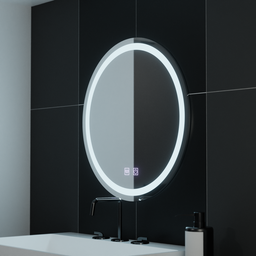 Okrągłe lustro LED, 60 cm, światło dotykowe, system odmgławiania, ściemniane lustra Korman E Domyślny tytuł Alessandro Design