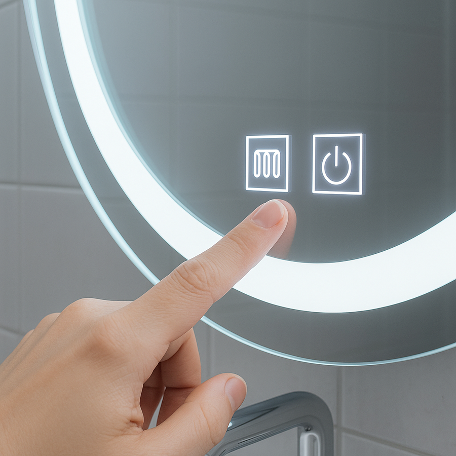 Lustro owalne LED, 45x65cm, Velara Touch, system odmgławiania, ściemniane lustra Korman E Domyślny tytuł Alessandro Design