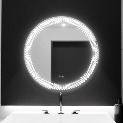 Okrągłe lustro LED 60 cm, Stellaire Touch, system odmgławiania, ściemniane lustra Korman E Domyślny tytuł Alessandro Design
