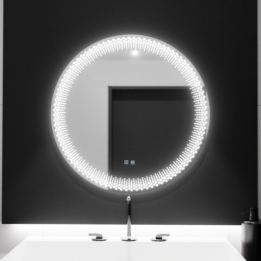 Okrągłe lustro LED 60 cm, Stellaire Touch, system odmgławiania, ściemniane lustra Korman E Domyślny tytuł Alessandro Design