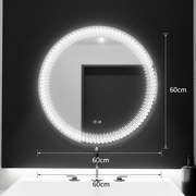 Lustro okrągłe LED 60 cm, dotyk Stellaire, system odmgławiania, możliwość przyciemniania