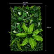 Planta Artificială Panou de Gard Viu Lavandă și Frunze Mixte, 40 x 60 cm, Verde