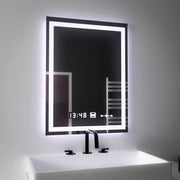 Prostokątne lustro LED, 45x60 cm, Verite MotionGlow Marcello, system przeciwmgielny, zegar i termometr, przyciemniane lustra Marcello Tytuł domyślny Alessandro Design