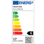 Lustro dotykowe LED NOVARA System odmgławiania, zegar i temperatura 70 cm Czarna rama Szczotkowane lustra Korman S Domyślny tytuł Alessandro Design