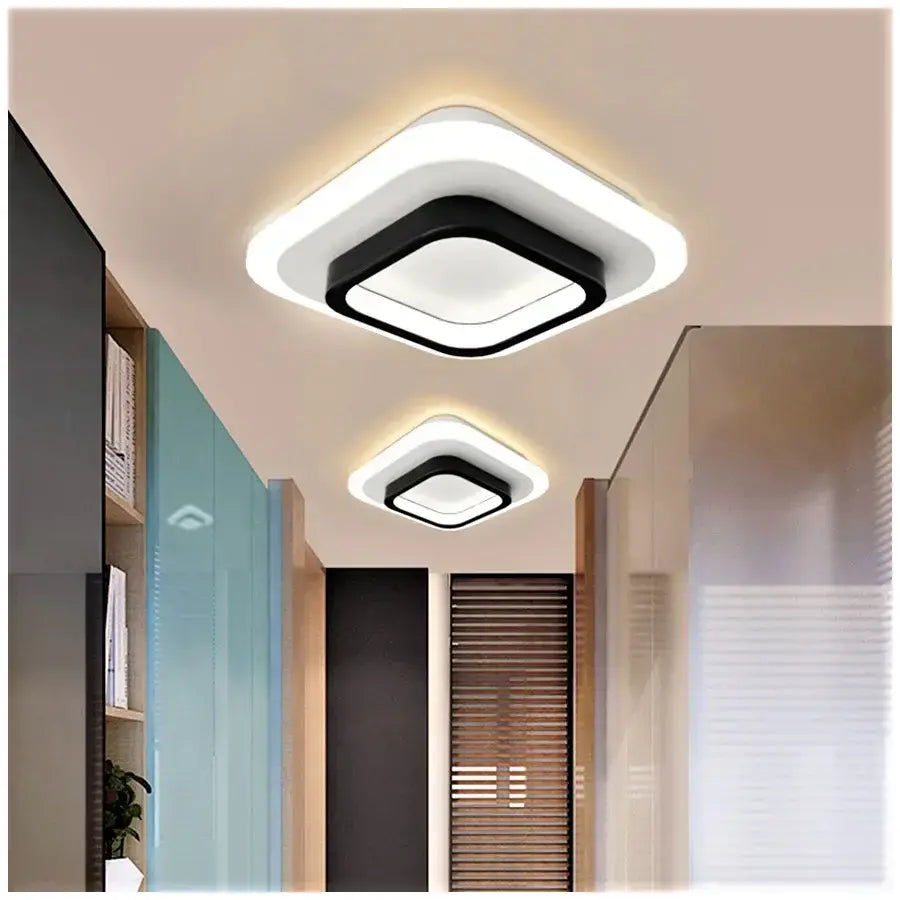 Lampa sufitowa LED KHAI 20W, światło zimne/ciepłe/neutralne, czarno-białe