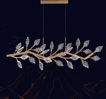 Candelabru Cristal, LED, TOCCATA Lungo, 21W, lumina Calda/Neutra/Rece, Auriu, Inaltime Reglabila Candelabre Moderne Default Title Alessandro Design