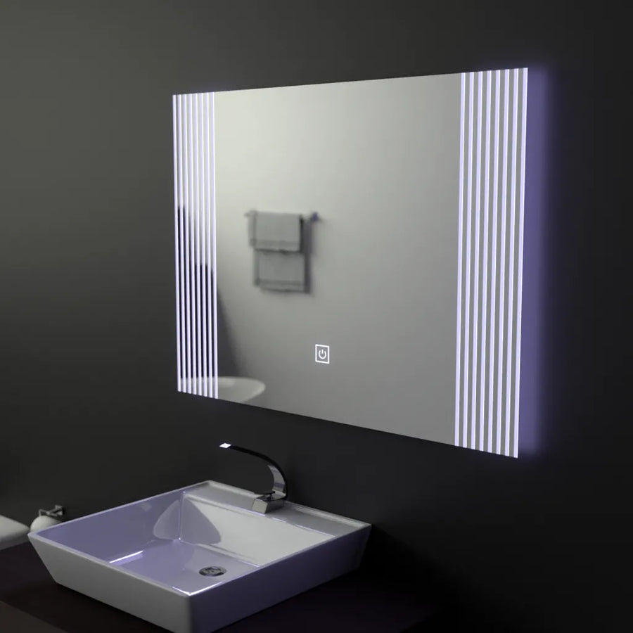 Prostokątne lustro LED, 80x60cm, Infinity Frame Basic Touch 1005S-20A Domyślny tytuł Alessandro Design