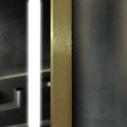 Prostokątne lustro LED, 60x80 cm, Verite Royale Gold MotionGlow Marcello, system odmgławiania, zegar i termometr, przyciemniane lustra Marcello Domyślny tytuł Alessandro Design