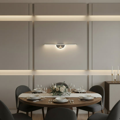 Dekoracyjny kinkiet LED BARAM, 21W, 60cm, światło ciepłe/neutralne/zimne, czarny, metal i akryl