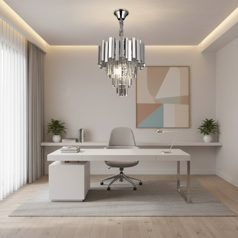 Żyrandol Kryształowy BLOIS Nobile 5xE14, Średnica 40cm, Chrom, Regulowana Wysokość Żyrandole Kryształowe Domyślny Tytuł Alessandro Design