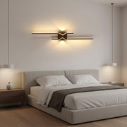 FENG Dekoracyjny kinkiet LED, 19 W, 60 cm, ciepłe / neutralne / chłodne światło, czarny, metal i akryl