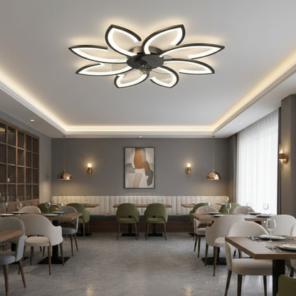 Żyrandol LED ANEMO Fan z pilotem, 47W, G87cm, światło zimne/neutralne/ciepłe, metal i plastik, czarny