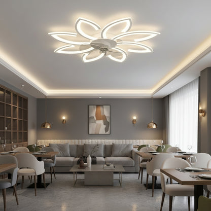 Żyrandol LED ANEMO Fan z pilotem, 48W, G87cm, światło zimne/neutralne/ciepłe, metal i plastik, biały