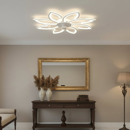 Żyrandol LED ANEMO Fan z pilotem, 48W, G87cm, światło zimne/neutralne/ciepłe, metal i plastik, biały