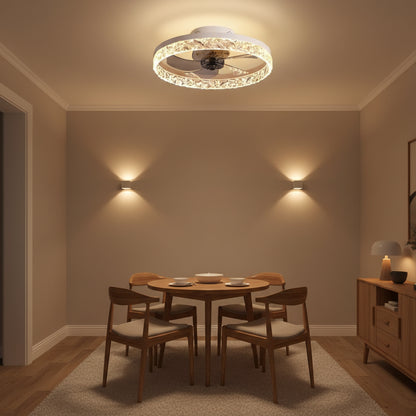 Żyrandol LED VEYA z pilotem, 38 W, śr. 50 cm, światło zimne/neutralne/ciepłe, metal i plastik, biały