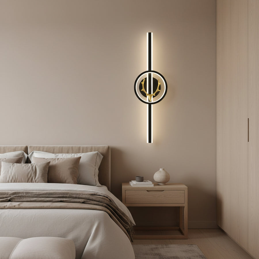 Dekoracyjna lampa LED CERBOS, 42W, 60cm, światło ciepłe/neutralne/zimne, kolor czarny, metal i akryl