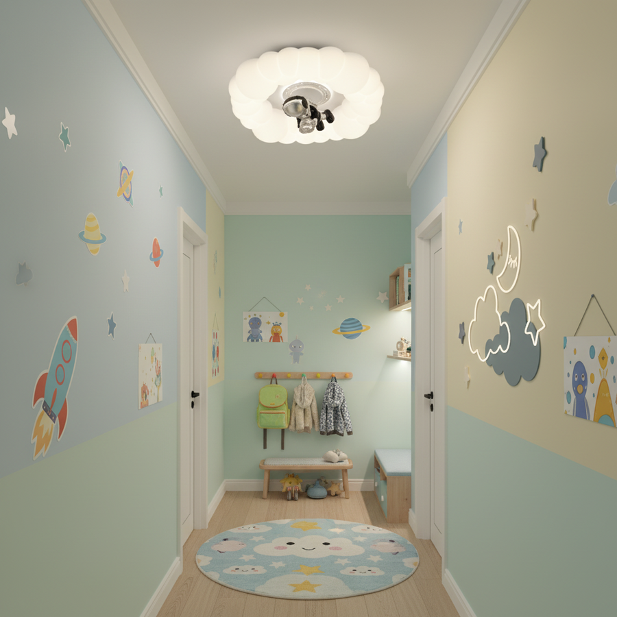 Żyrandol LED KOSMER z pilotem 75W, średnica 50cm, światło zimne/ciepłe/neutralne, biały żyrandol LED z pilotem Domyślny tytuł Alessandro Design