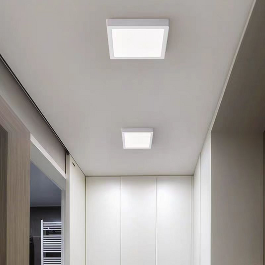Kwadratowa lampa sufitowa LED, 36W, 22x22cm, fajne światło, 6000K, białe lampy sufitowe LED Domyślny tytuł Alessandro Design