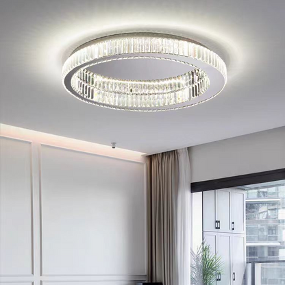 Żyrandol LED z pilotem i kryształem VERTUS 31W, 50cm, Okrąg, Światło zimne/ciepłe/Neutralne, Możliwość ściemniania, Chromowany Żyrandol LED z pilotem Domyślny tytuł Alessandro Design