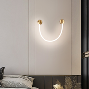 Kinkiet LED, 110 cm, 3000 K/4000 K/6000 K, złoty kinkiet wewnętrzny tytuł domyślny Alessandro Design