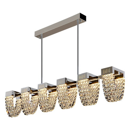 Zawieszany żyrandol LED, STRATUS Supremo, kryształ i metal, 15W, światło zimne/ciepłe/neutralne 3000K/4000K/6000K, luksusowe oświetlenie Cristal Candelabra Domyślny tytuł Alessandro Design