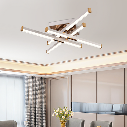 Lustra LED cu Telecomanda AXIAL, 54W, 4 Elemente, Lumina Rece/Clada/Neutra, Dimabila, Alb Lustre LED cu Telecomanda Default Title Alessandro Design