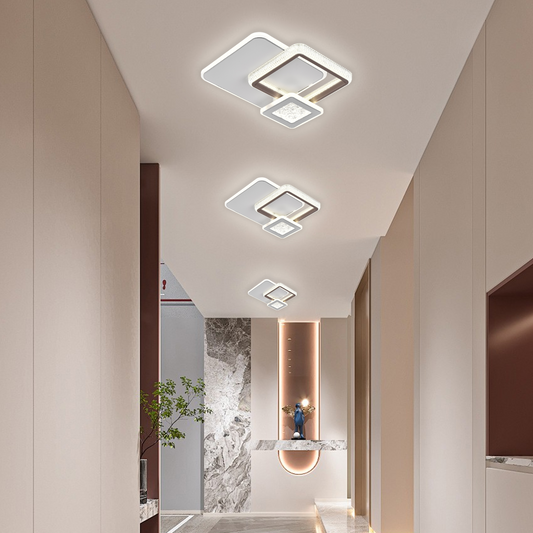 Żyrandol LED NYXORA 51W, 3 kwadraty, światło zimne/ciepłe/neutralne, białe żyrandole LED Domyślny tytuł Alessandro Design