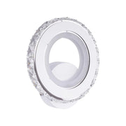 Kinkiet LED Borandis 16W, biały z chromem, akrylem i kryształem, światło zimne/ciepłe/neutralne Kinkiety wewnętrzne Tytuł domyślny Alessandro Design