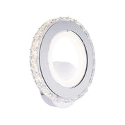 Kinkiet LED Borandis 16W, biały z chromem, akrylem i kryształem, światło zimne/ciepłe/neutralne Kinkiety wewnętrzne Tytuł domyślny Alessandro Design