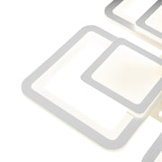 Żyrandol LED z pilotem SUSAN 96W, 4 kwadraty, światło zimne/ciepłe/neutralne, możliwość przyciemniania, biały Żyrandol LED z pilotem Domyślny tytuł Alessandro Design