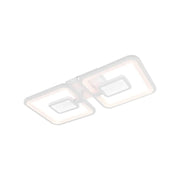 Żyrandol LED z pilotem FELIX 28W, 2 kwadraty, światło zimne/ciepłe/neutralne, możliwość przyciemniania, biały Żyrandol LED z pilotem Domyślny tytuł Alessandro Design