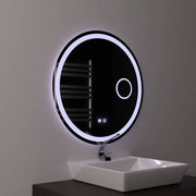 Okrągłe lustro LED 70 cm, dotykowy Luxor, system odmgławiania, przyciemniane lustro łazienkowe z diodą LED i odmgławiaczem Domyślny tytuł Alessandro Design