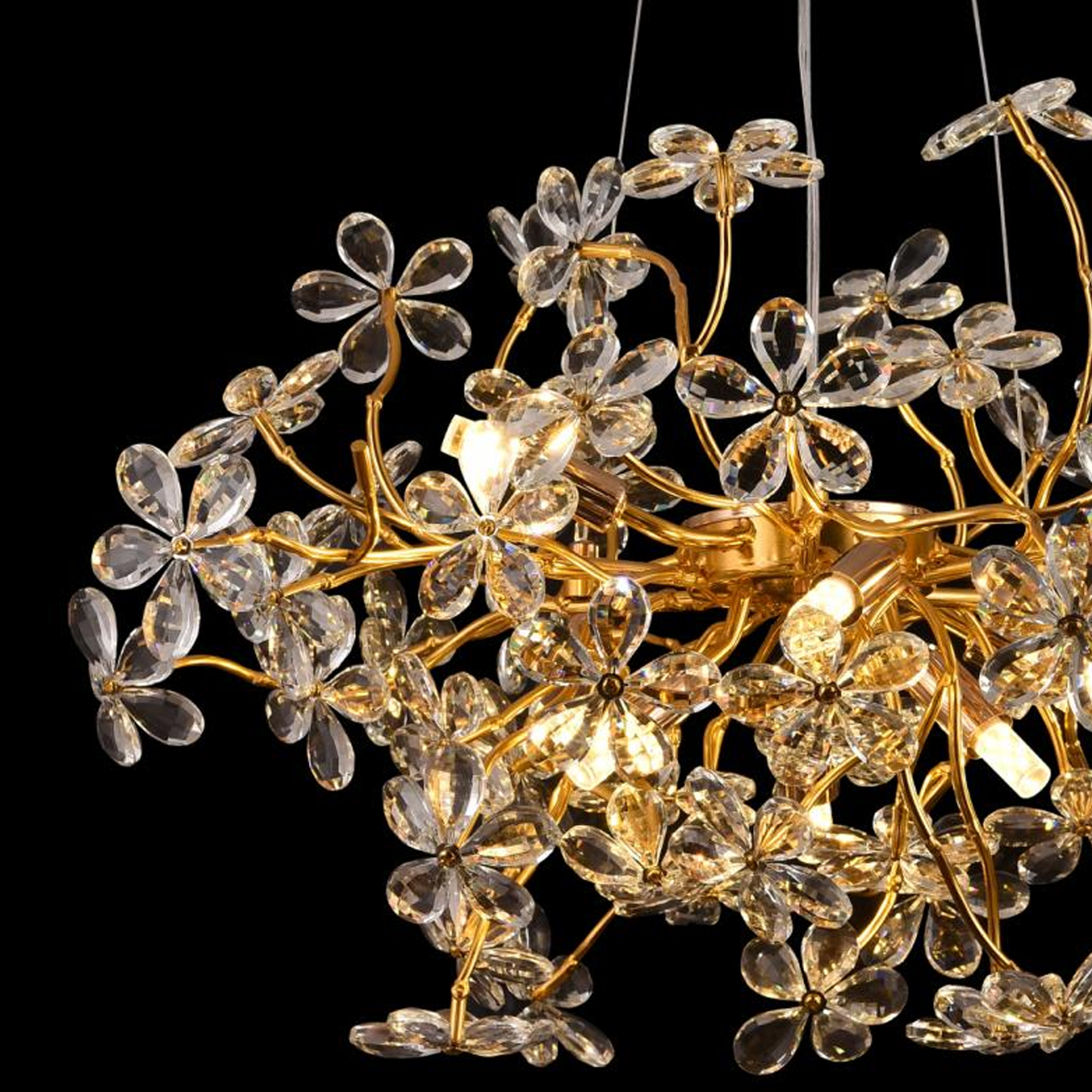 Candelabru Cristal AURAFLOR Magno, 9x G9, Crom si Cristale , 55cm, Inaltime Reglabila Candelabre Cristal Default Title Alessandro Design