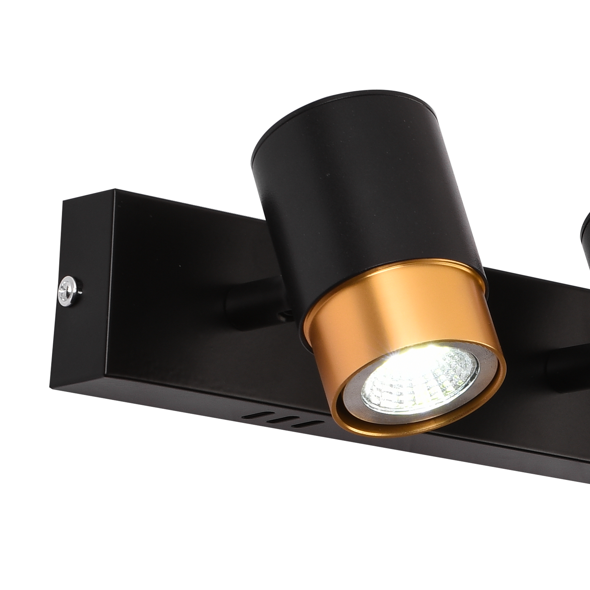 Projektor LED z reflektorami 4xGU10, złote, metalowe i akrylowe nowoczesne żyrandole z żarówkami Domyślny tytuł Alessandro Design