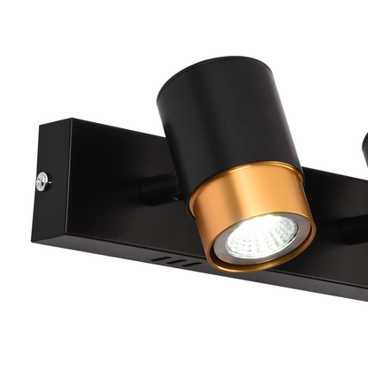 Projektor LED z reflektorami 4xGU10, złote, metalowe i akrylowe nowoczesne żyrandole z żarówkami Domyślny tytuł Alessandro Design