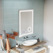 Lustro dotykowe LED NIVERA System odmgławiania, zegar i temperatura 60x80 cm Lustra kosmetyczne Lustra Korman S Domyślny tytuł Alessandro Design