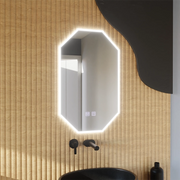 Lustro LED Polygon E43S/50X80, System oświetlenia i odmgławiania, 50X80cm