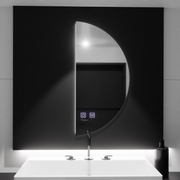 Oglinda LED Semiluna FELHOLD, 220x110cm, Sistem Touch, Lumina Rece 6000K, Dimabila