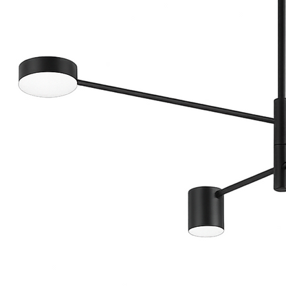 Żyrandol LED GALIOS 48W, 4 elementy, światło zimne/ciepłe/neutralne, czarne nowoczesne żyrandole Domyślny tytuł Alessandro Design