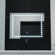 Prostokątne lustro LED, 80x60cm, oświetlenie siatkowe Basic Touch Lustra Korman C Domyślny tytuł Alessandro Design